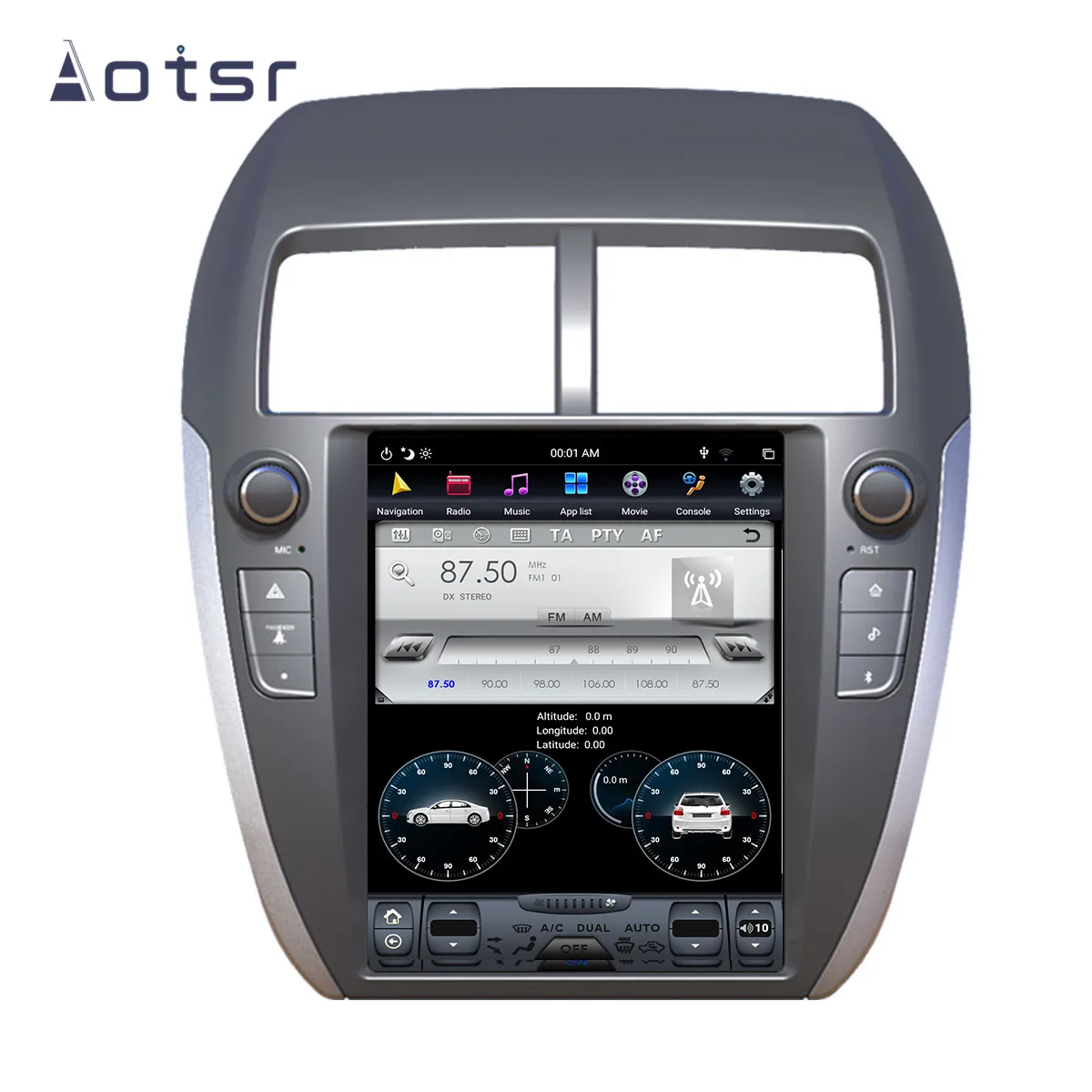 Excellent Android 8.1 Tesla Styel Car DVD Player GPS Navigation For Mitsubishi ASX RVR Outlander Sport 2010+ auto Stereo player Head unit 5