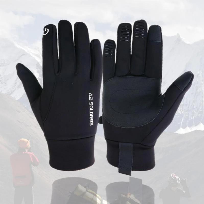 mens winter cycling gloves New Men's Winter Half-Finger Fingerless Clamshell Knitted Alpaca Warmth and Thick Fluffy Outdoor Riding Sports Driving Gloves mens leather gloves