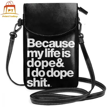 

Kanye West Shoulder Bag Because My Life Is Kanye West Quote Leather Bag High quality Print Women Bags Women's Trend Purse