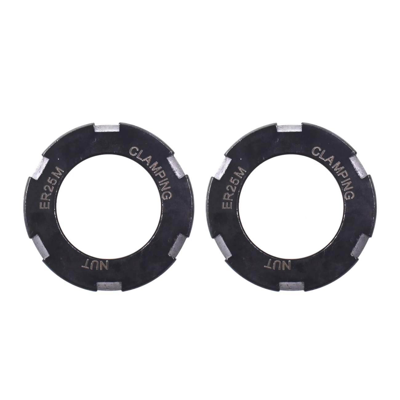 ER25-M Pouvoir 2pcs ER25M type Collet Clamping Nut for CNC Milling Chuck Holder Lathe |