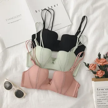

New Style Sexy Shell Cup Non-Steel Ring Push up Underwear Small Bust Seemless Push-up Bra