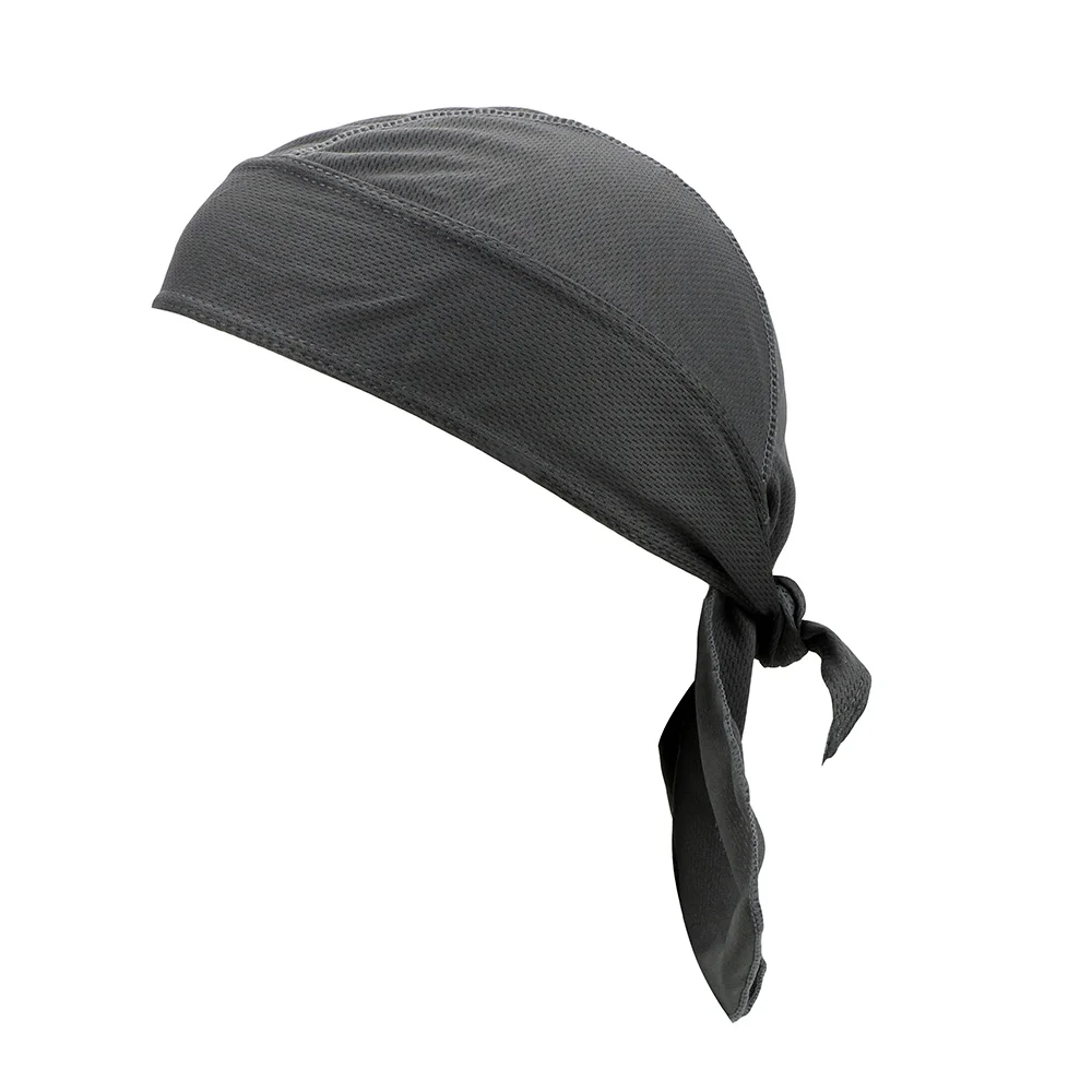 FORAUTO велосипедная повязка на голову под шлем шапочка для езды аксессуары для мотоциклов Многофункциональный дышащий Быстросохнущий полуголовной платок - Цвет: Серый