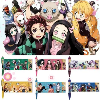 

1 Pcs Anime Demon Slayer: Kimetsu No Yaiba Black 0.7 Ballpoint Pen For School Gift Writing Office Learning Supplies