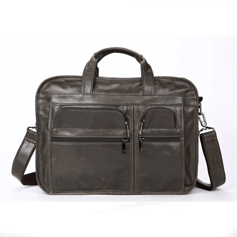 Мужские портфели из натуральной кожи Для мужчин сумка для ноутбука Бизнес Курьерские сумки Для мужчин сумка для Для мужчин Кожаная Сумка