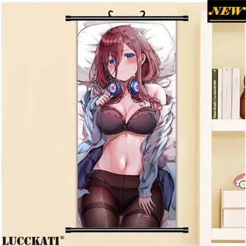 

LUCCKATI 5-toubun Gotoubun Go-Toubun no Hanayome Nakano miku sexy loli cameltoe cartoon anime wall scroll poster canvas painting