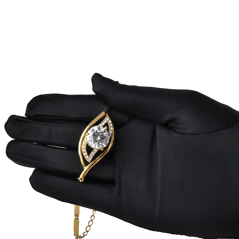 Высокоэластичные перчатки из спандекса для магазина ювелирных изделий, женские перчатки для демонстрации этикета, тонкие рабочие перчатки для проверки ювелирных изделий, фото-пленка золотого цвета