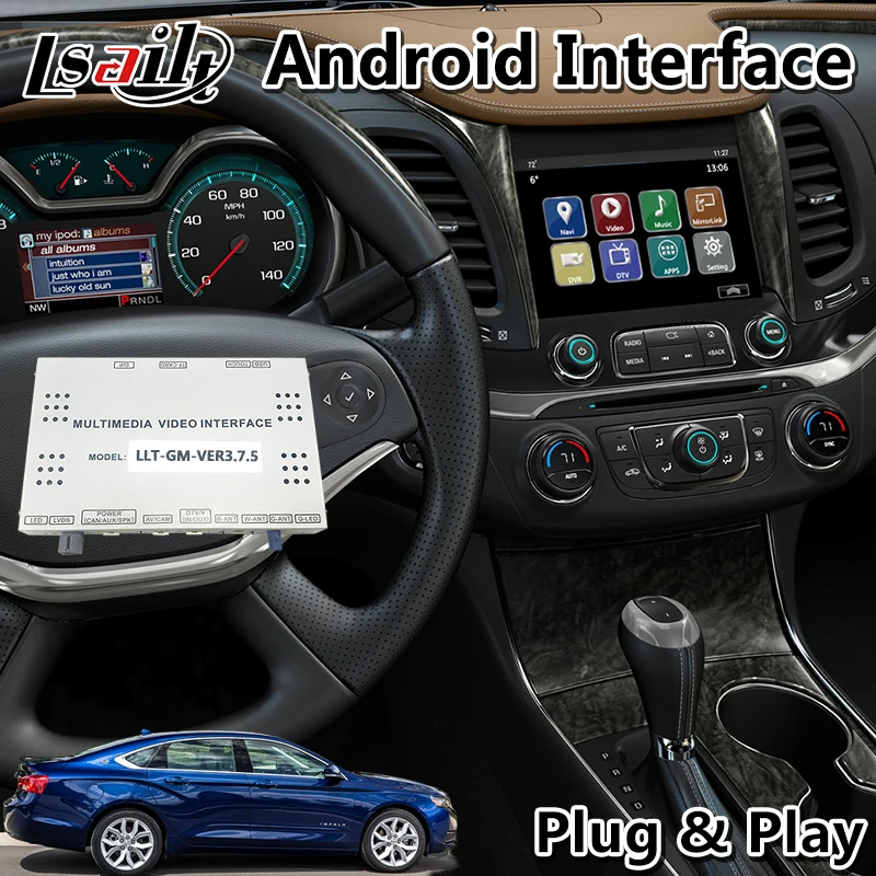 Lsailt Android автомобильный мультимедийный видео интерфейс для Impala MyLink System 2014 2018 год