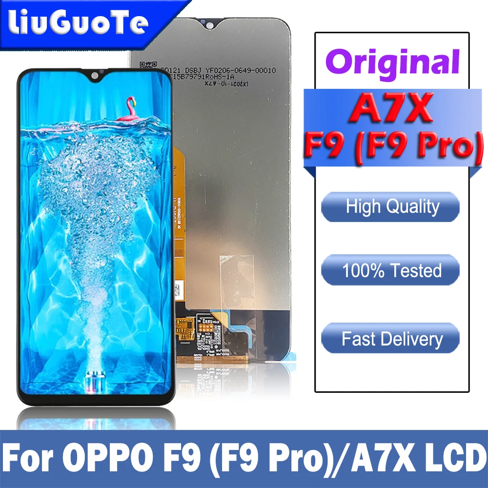Kit écran LCD + Vitre Pour Oppo F9 / A7X - Modèles CPH1823/1881/1825 - 6.3" Rouge + Outils & Colle