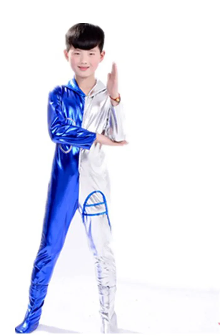 Детский костюм с космическим человеком для мальчиков нарядное платье с космонавтом, костюм, наряд робота, космонавта, представление, космическое танцевальное шоу