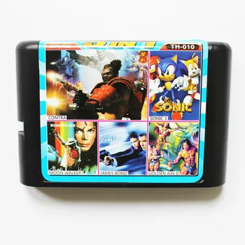 

TH-010 5 in 1 game cartridge 16 bit md Multi game card for sega genesis/mega drive