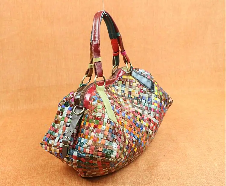 CHSANATO уникальные стильные тканые вязаные женские сумки из натуральной кожи дизайнерские сумки высокого качества красочные кошельки