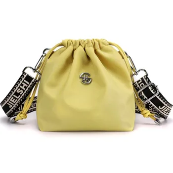 

Solid One shoulder Drawstring Bag Mini Bucket Bag Women Bag Inclined Shoulder Bag Versatile Drawstring Mobile Phone Bag Nylon