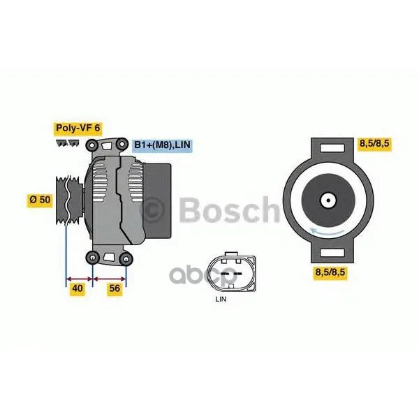 Генератор 14v 120a Bosch арт. 0986049010