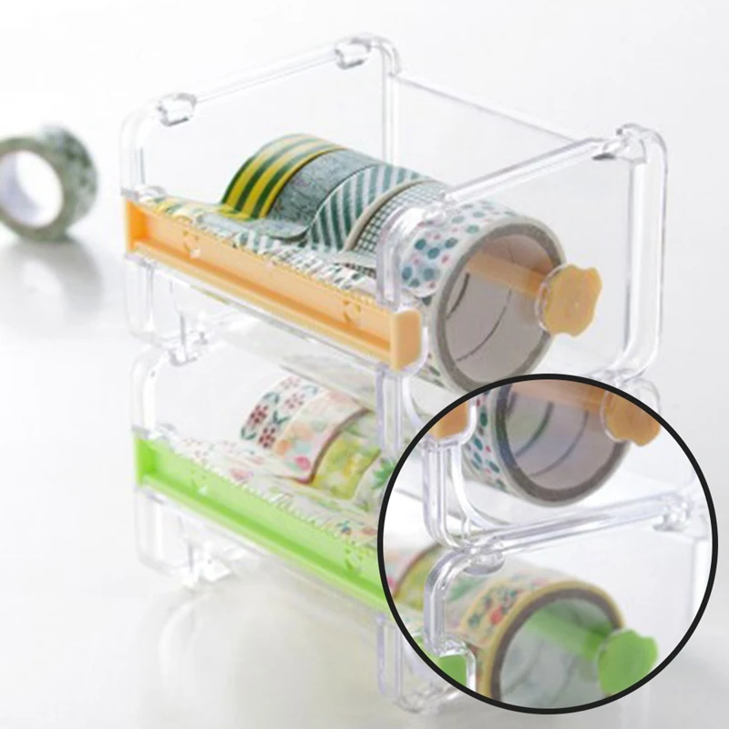 

1pcs Stationery Masking Tape Cutter Washi Tape Storage Organizer Cutter Office Tape Dispenser Office Supplies