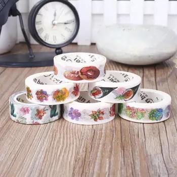 

Washi Tape Gifts Glue Stationery DIY Sticker 7m Plants Japanese Style Masking Tape Self Adhesive Art Decor Printing