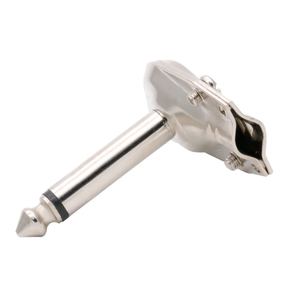 Electrical Connectors Right Angle 6.35mm Mono/Stereo 2/3 Pole Jacks Plug 6.35mm Guitar Phono Pancake 1/4 Inch Convertor 1pc electrical connectors electrical connector cable connector
