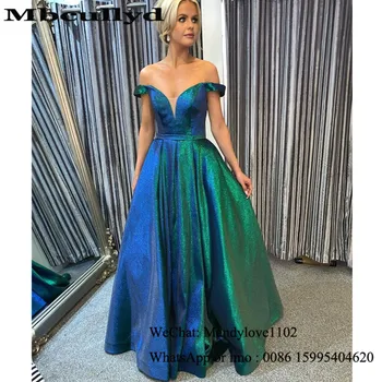 

Mbcullyd Shining A-line Prom Dresses Long 2020 Gorgeous Sequined Backless Evening Dress Pageant Formal Gown vestidos de fiesta