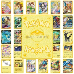Cartes de Collection pokémon japonais, personnages Pikachu V, brillantes en métal Rare Vmax Eevee Gyarados, or, cadeau de noël, nouvelle Collection 