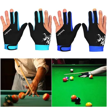 1 sztuk profesjonalne rękawice bilardowe Snooker rękawice bilardowe drukuj rękawice Billard trzy palce gładkie Billar akcesoria bilardowe tanie i dobre opinie CN (pochodzenie) glove