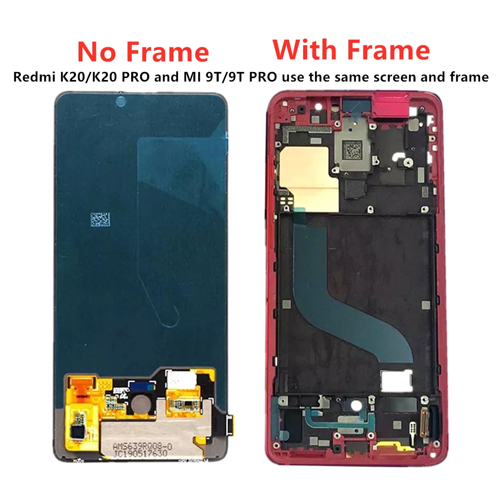 

High quality AMOLED LCD For Xiaomi Redmi K20 PRO Display Touch Frame Digitizer Assembly For Xiaomi Mi 9T PRO LCD Screen