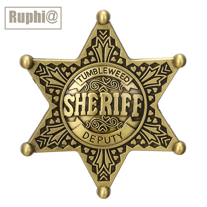 Spille Con Badge Per Poliziotto Per Adulti Vintage 2 "Vice Regolatore County Police Costume Medaglia D'Onore Per Cowboy Bambini Anniversario Regali Gi