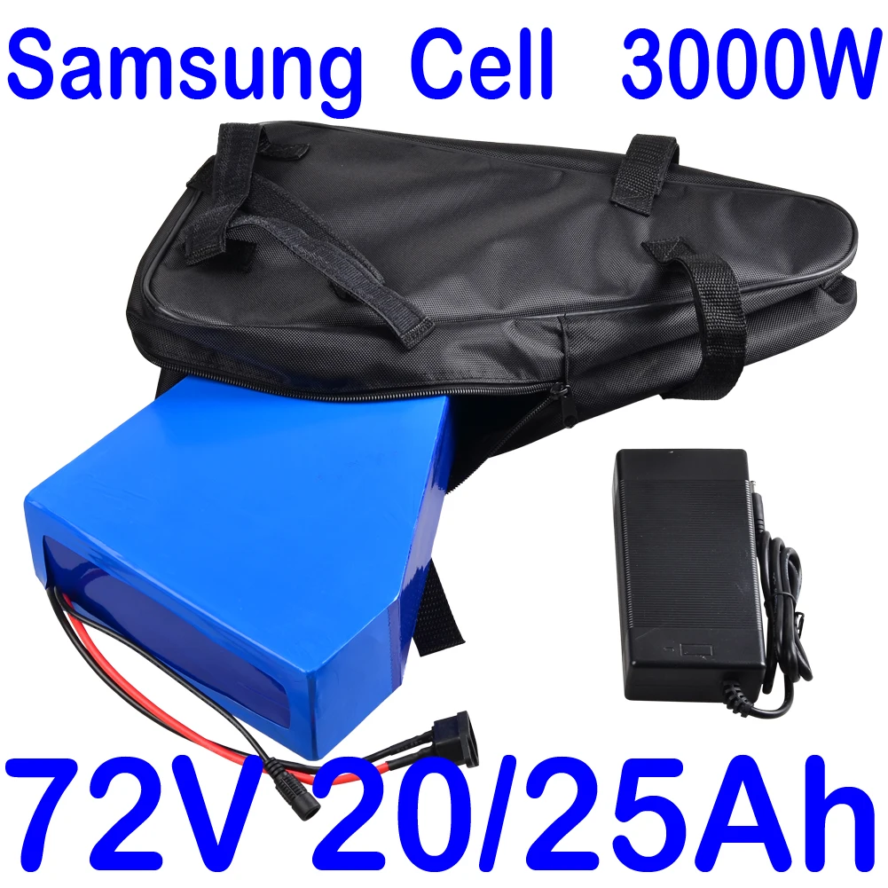Li-ion batteries 72V 25Ah 20AH 18AH 15AH Ebike Battery Pack 72Volt 1000W 2000W 3000W Electric Bike Lithium Samsung Cell | Спорт и