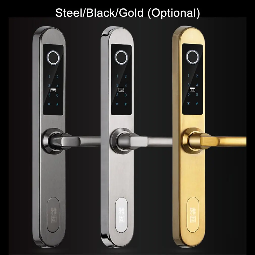 

E6800S Digital Biometric Fingerprint Lock Keyless Smart Door Lock Fingerprint+Password+RFID Card+Key Unlocking 4 Ways