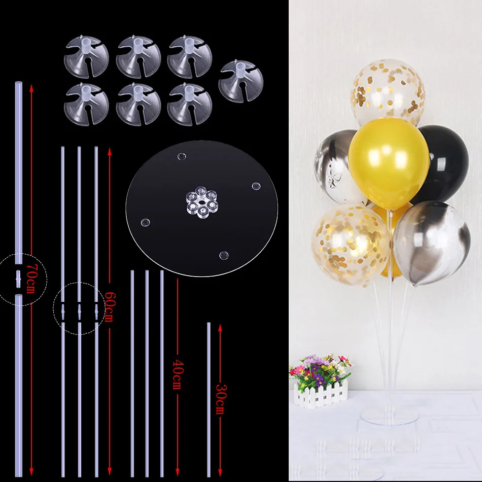 1 комплект воздушные шары колонна-подставка для дома вечерние светодиодный с конфетти воздушные шары Свадьба День рождения декоративный шар аксессуары - Цвет: 1set Balloon Stick