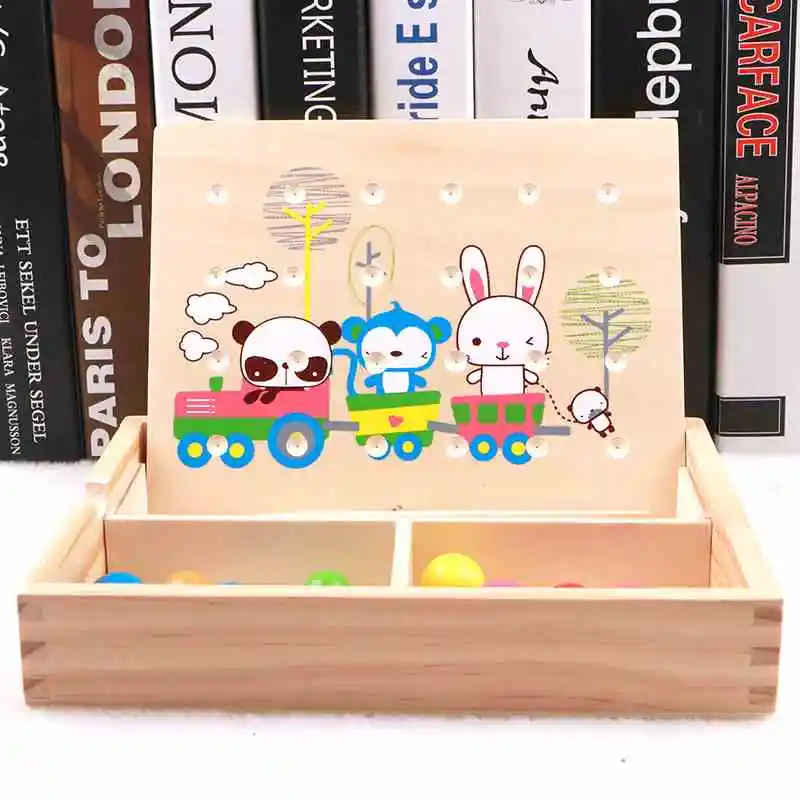  Montessori Kids' Floor Game Hand-eye coordination teaching Aids Clip Bead Game Grasping/Movement Ab - 32967058859