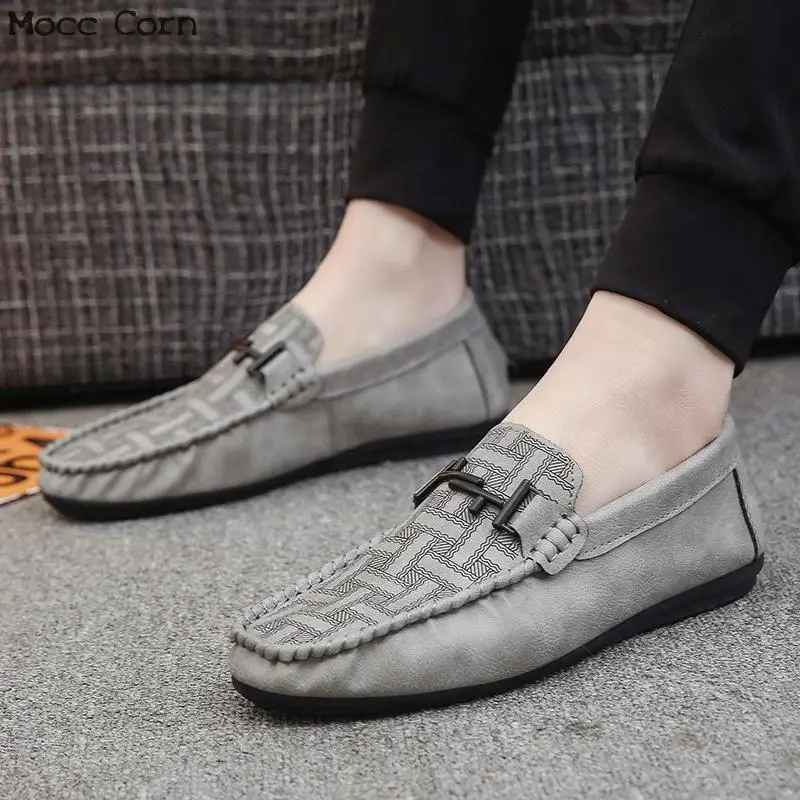 

Male Shoe Soft Leather Loafers Driving Shoes Slip On Moccasins Casual Flats Breathable Men Shoes Luxury Brand Mocassin Homme
