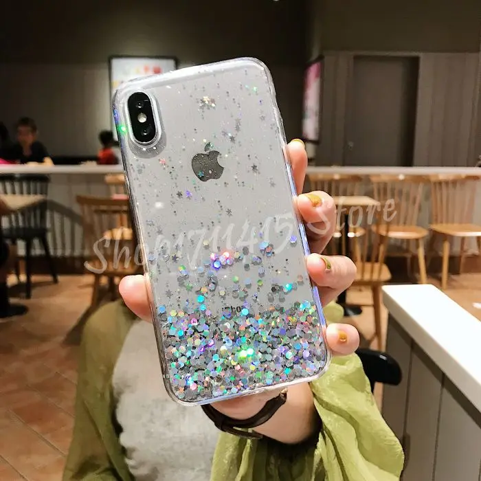 Эпоксидный чехол из термопластичного полиуретана чехол со стразами для Iphone X case мягкий блеск задняя крышка чехол для Iphone 6 7 8 plus X XR XS Max
