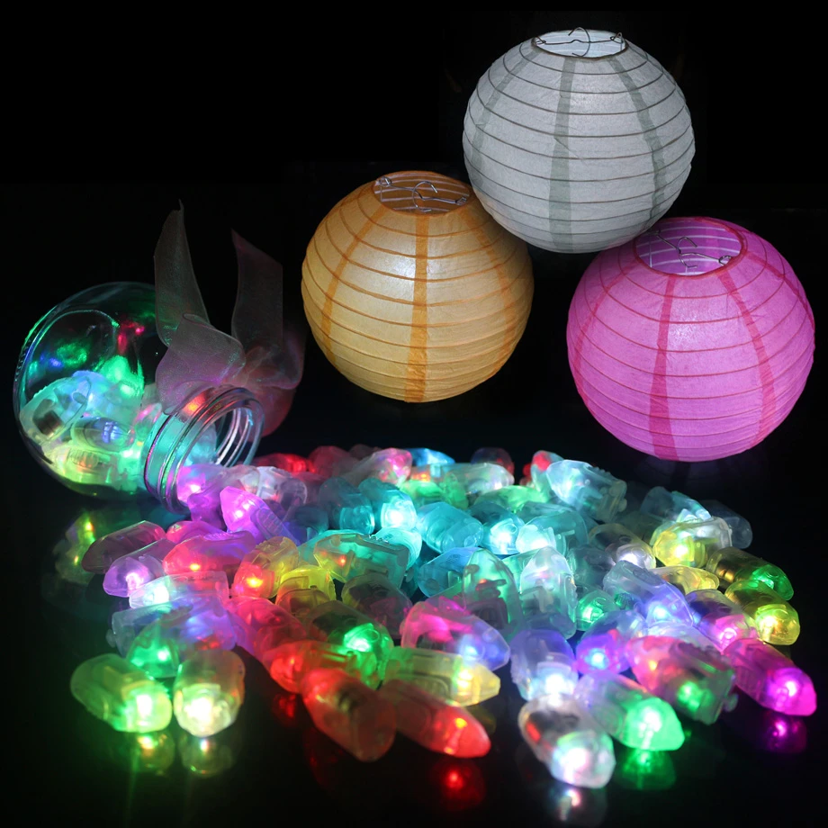 Colorful DEL Balloon Light Glow Flash Ball Lampes papier Mini lanterne ballon lampe