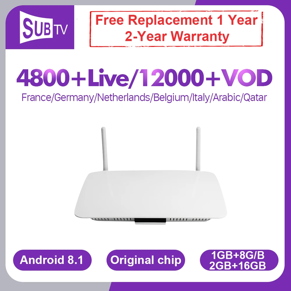 

IPTV France Arabic Italia Leadcool Android 8.1 Box IPTV Subscription SUBTV Greek Sweden Norway Spain Belgium Dutch Germany IP TV