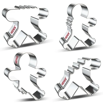 

ZADE Christmas Cookie Cutter Gingerbread Biscuit/ Fondant/ Sandwich/ Pastry/ Fruit Cutter - Stainless Steel