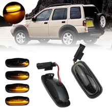 Indicador sequencial dinâmico blinker led luz de marcador lateral para land rover discovery 2 1999-2004 defender freelander 1 2002-2005