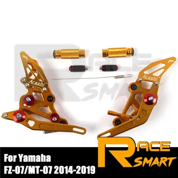 

For YAMAHA FZ-07/MT-07 2014 - 2019 FZ07 MT07 Rear Footrests Foot Rest Pegs Pedal Motorcycle Accessories CNC Adjustable Rearset