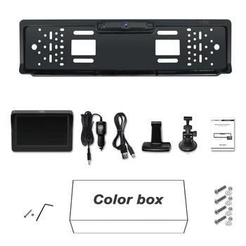 

Car Truck License Plate Frame Car Reverse Camera Solar Wireless Backup Camera Digital Signal Wireless 4.3" Monitor