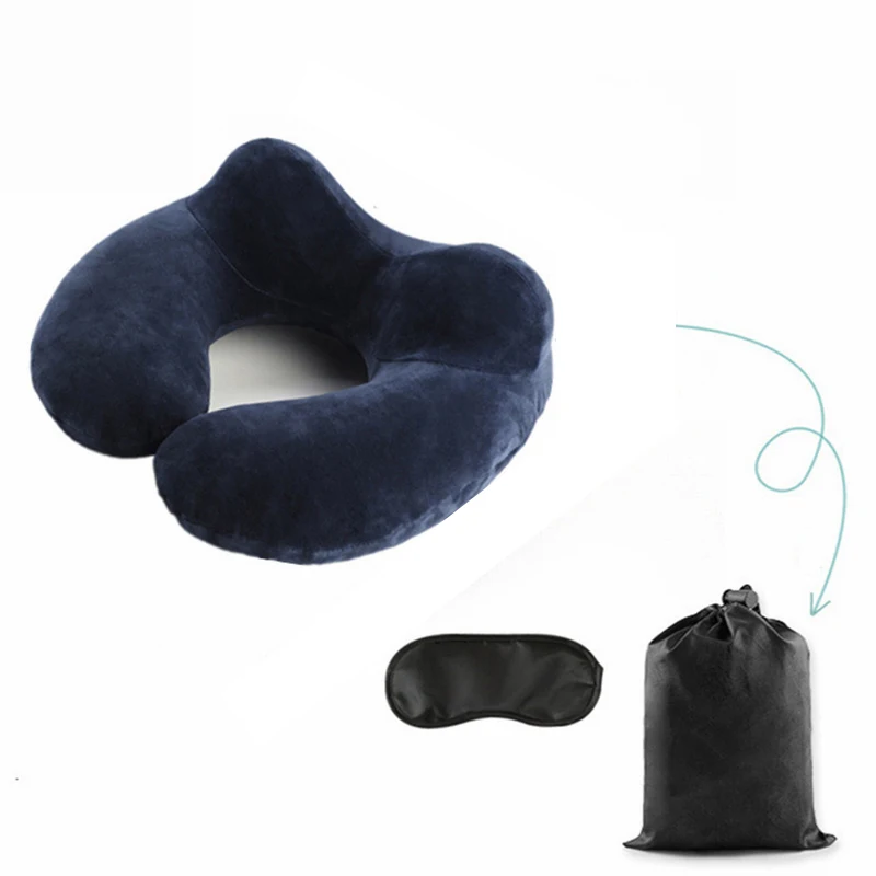 

U-shaped Air Inflatable Pillow Neck Pillow Cervical Brace Neck Shoulder Pain Relax Support Massager Pillow Air Cushion Traction