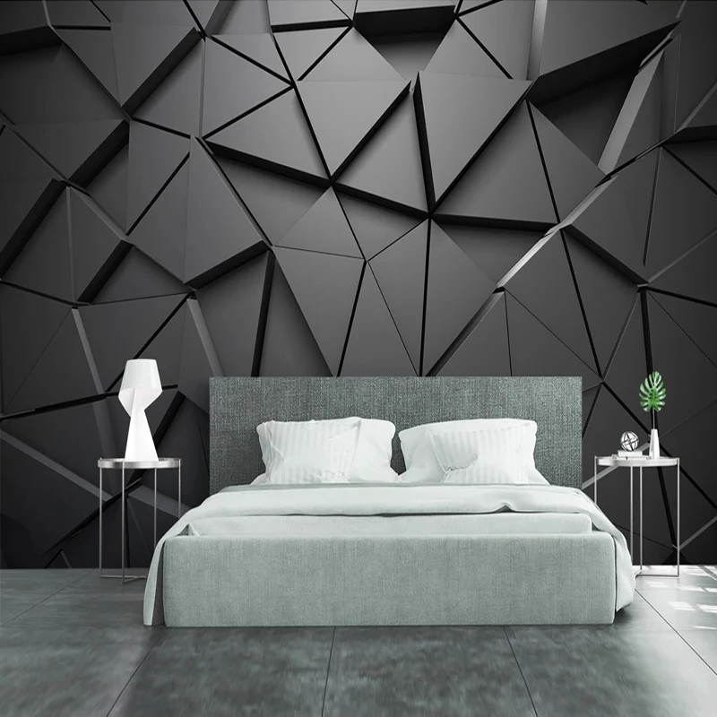 Black Triangle 3D Wallpaper Decor Wall Styling f4843c1c797abf1a256c88: 1 ㎡