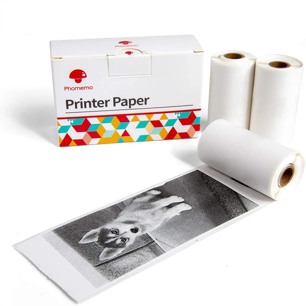 Phomemo de papel adhesivo térmico pegatina imprimible impresora transparente papel de etiqueta para Phomemo M02/M02S/M02Pro de la impresora de la foto