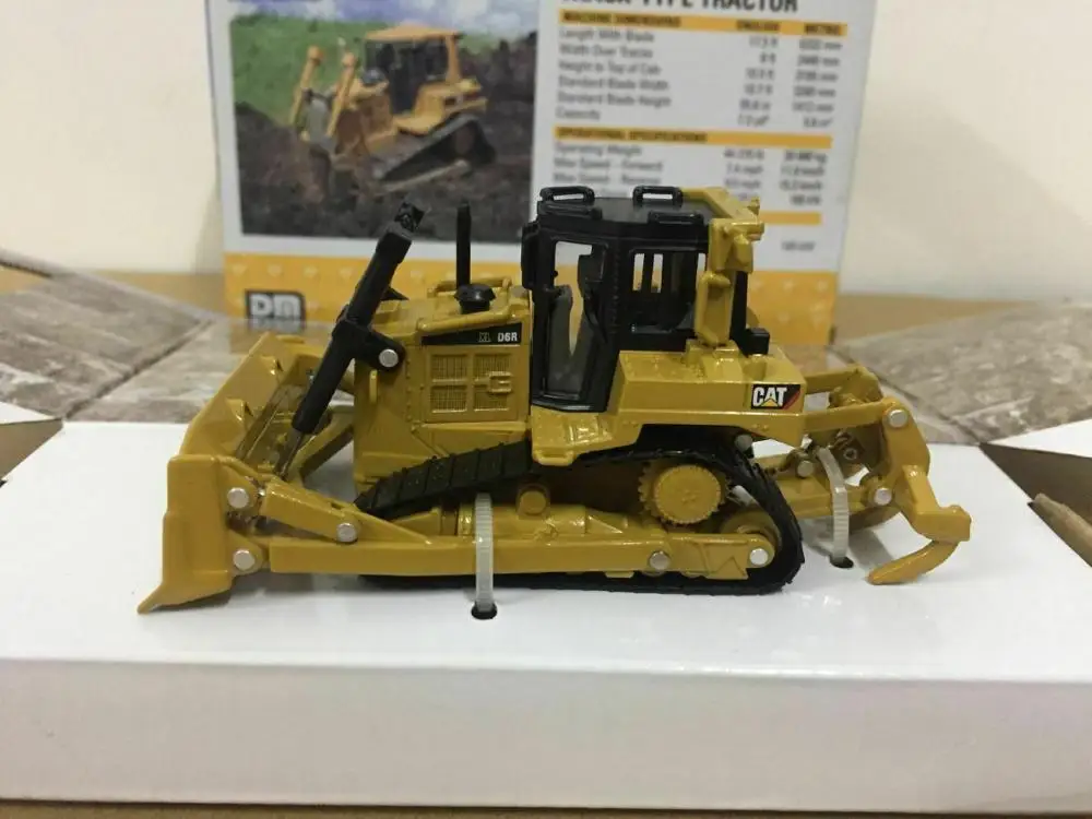 Трактор гусеничного типа Cat D6R XL металлическая модель в масштабе 1/64 от бренд Diecast
