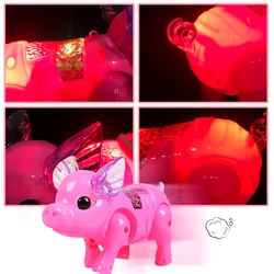 Cochon de marche clignotant, jouets pour enfants, Gadgets électroniques interactifs, amusants, musicaux, cadeaux pour garçons et filles 