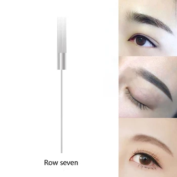 

Threading pin semi-permanent tattoo embroidery needles Tattoo Eyebrow tips Flat double needle for shader makeup tool