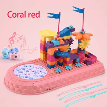 

Children's Rotating Music Diaoyutai Creative Electric Diaoyutai Track Building Block Desktop Game Puzzle Toy Set