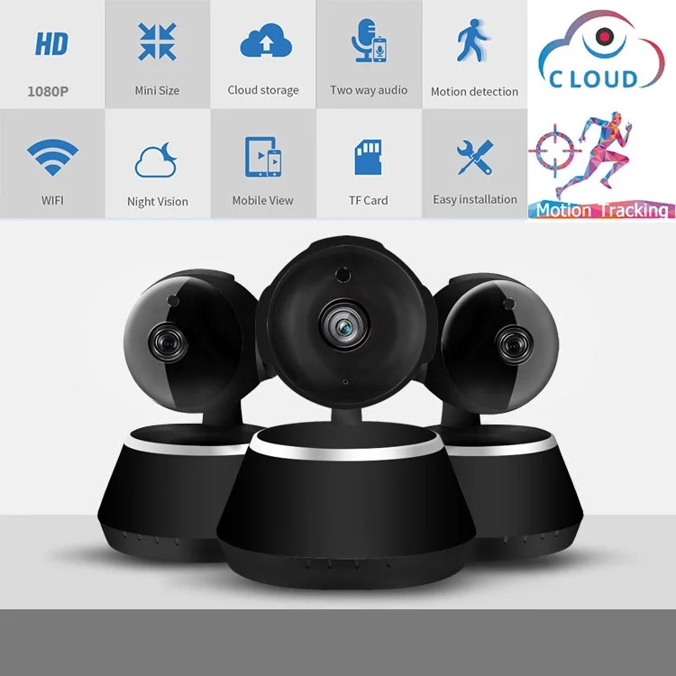 

1080P IP Camera Wifi CCTV Camera Mini Wireless Camera 2.0MP Baby Monitor P2P Two Way Audio-Tracking Motion Detection Cloud Store
