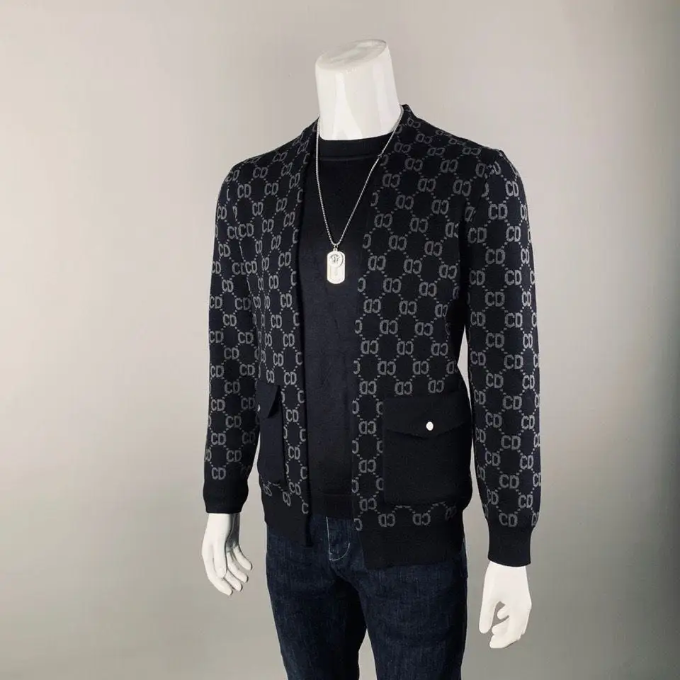 

Men's sweater 2020 coat men's spring and autumn trend new simple fashion stand collar jacket handsome casual slim men's jacket