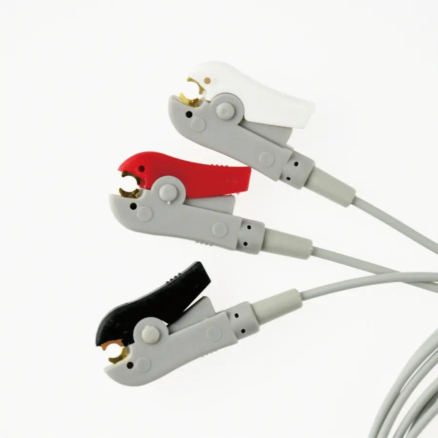 EL-04 EKG-Kabel mit 3-adrigem Clip-Grabber für NIHON KOHDEN-Patientenmonitor – Detail 2