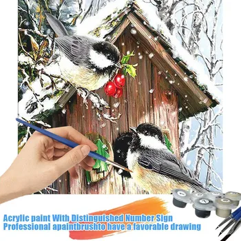 

8Style DIY Painting By Numbers Kit Coloring By Numbers Picture Home Decors learn kids toys zabawki brinquedos juguetes игрушки