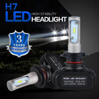 

Car LED HeadLight Bulb S1 H1 H3 H4 H7 H8 H13 9004 9005 9006 9007 9012 6000K CSP LED Chips Foglight Motorcycle Headlight Bulbs