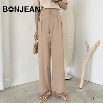 

Black Pants Woman Korean Style High Waist Spring Summer Trousers Women Joggers Khaki Elegant Office Ladies Pants Z428
